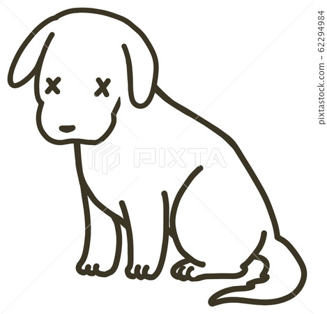 Puppy illustration _ weak face (line only) Puppy illustration _ weak face (line only) 62294984