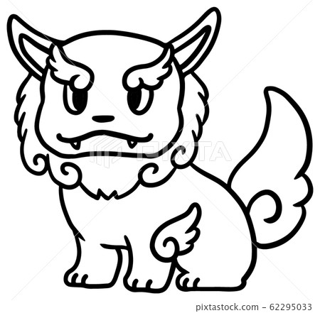 Illustration of Shisa (line only) Illustration of Shisa (line only) 62295033