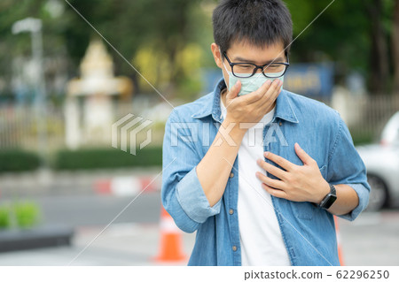 HandsomeMan wearing face mask protect filter 62296250