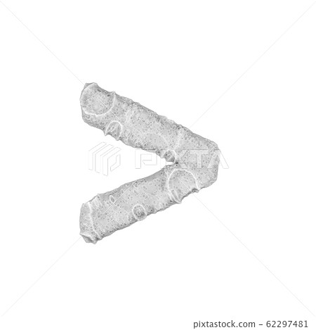 Moon stylized symbol ">" - on white background - 62297481