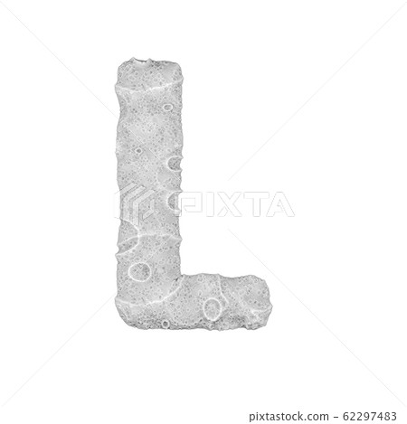oon stylized Letter "L" - on white background - 3D 62297483