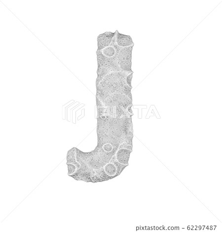 Moon stylized Letter "J" - on white background - Moon stylized Letter "J" - on white background - 62297487