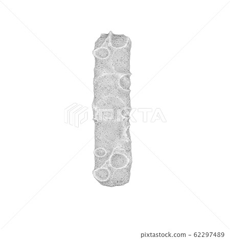 Moon stylized Letter "I" - on white background - Moon stylized Letter "I" - on white background - 62297489