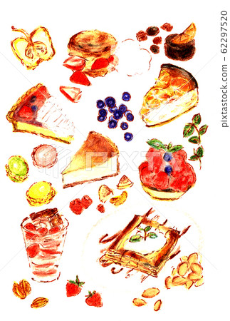 Cafe Menu Sweets Stock Illustration