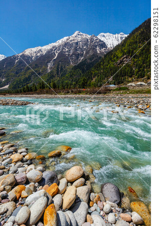Baspa river in Himalayas 62298151