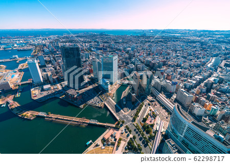 Yokohama cityscape in Japan overlooking Yokohama city = February 9, 2020 Yokohama cityscape in Japan overlooking Yokohama city = February 9, 2020 62298717