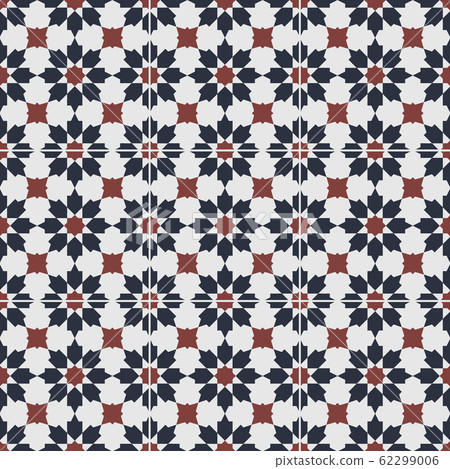 Original Peranakan Tile seamless pattern. - Stock Illustration 