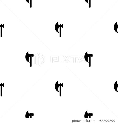 Seamless pattern with black silhouette icon of axe Seamless pattern with black silhouette icon of axe 62299299