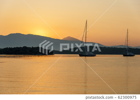 Yacht on sea water surface. 62300975