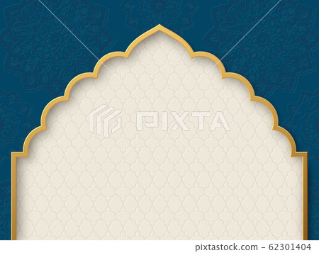 Vector ornate frame with indian, arabesque motif. Vector ornate frame with indian, arabesque motif. 62301404