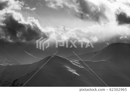 Evening mountain and sunlight clouds Evening mountain and sunlight clouds 62302965