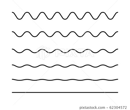 Zigzag seamless wave lines set. Wavy wiggly... - Stock Illustration ...