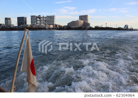 Odaiba (from Fuji TV) viewed from the boat Odaiba (from Fuji TV) viewed from the boat 62304964