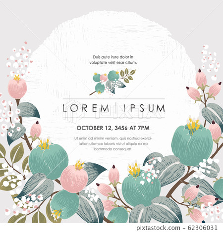 Vector illustration of a floral frame in spring - Stock Illustration ...