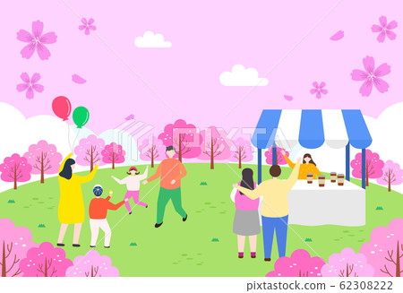 Exciting Spring Picnic Illustration 3 62308222