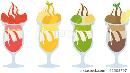 Mango Strawberry Matcha Choco Parfait Set Mango Strawberry Matcha Choco Parfait Set 62308797