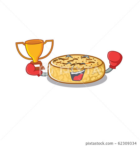 fantastic Boxing winner of crumpets in mascot cartoon design 62309334