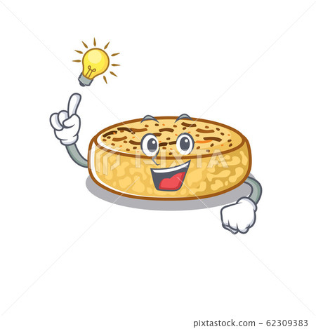 a clever crumpets cartoon character style have an idea gesture 62309383