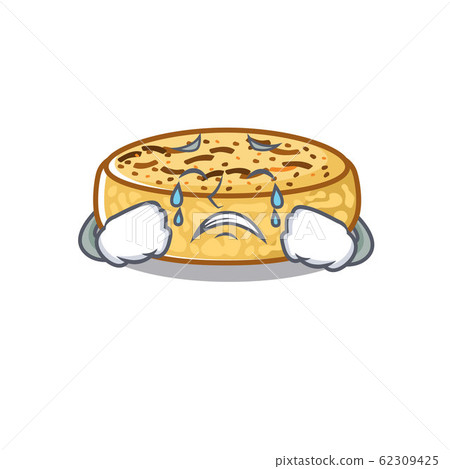 Crumpets cartoon character concept with a sad face 62309425