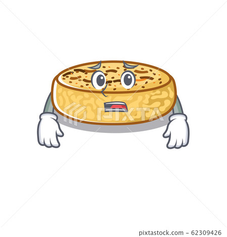 A picture of crumpets the having an afraid face 62309426