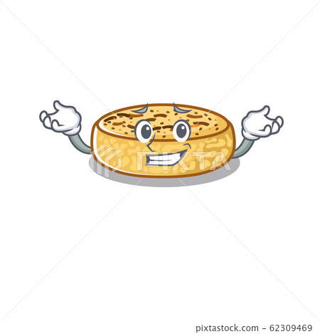 cute Grinning crumpets in mascot cartoon style cute Grinning crumpets in mascot cartoon style 62309469