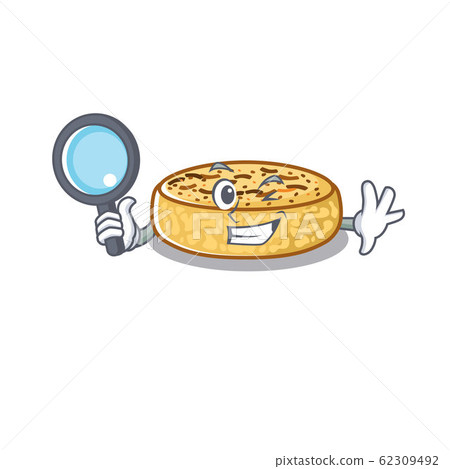 Elegant and Smart crumpets Detective cartoon design concept 62309492