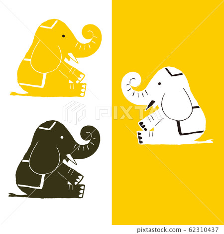 大象坐-三色變化 62310437