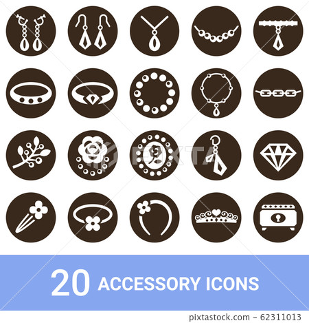 Product icon Accessories White outline 20 sets Product icon Accessories White outline 20 sets 62311013