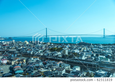 Akashi Kaikyo Bridge and Akashi City 62311819
