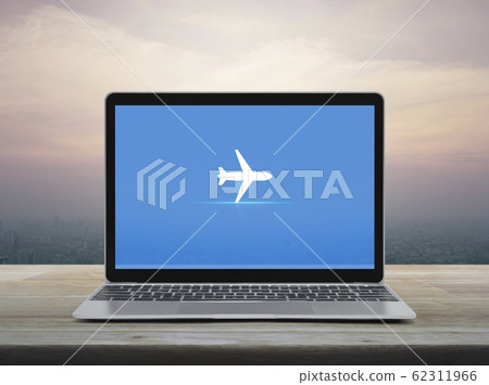 Business airplane transportation online concept 62311966