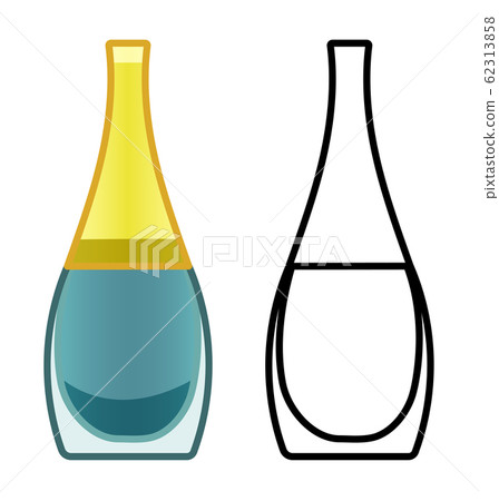 Blue nail polish in colored and line versions Blue nail polish in colored and line versions 62313858