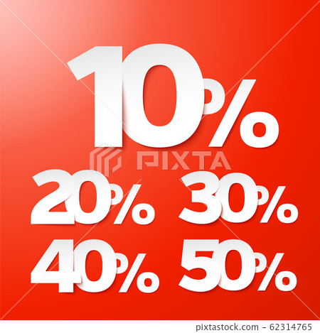 Sale percents. Vector. Sale percents. Vector. 62314765