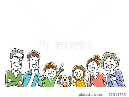 Illustration material: family, 3 generations Illustration material: family, 3 generations 62315513