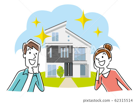 插圖素材：夫婦，新建築，嚮往 62315514