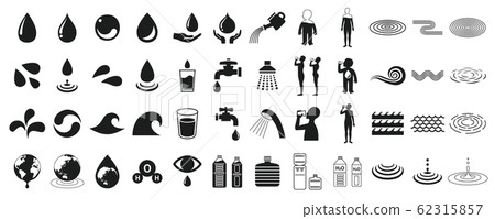 Water icon set 62315857