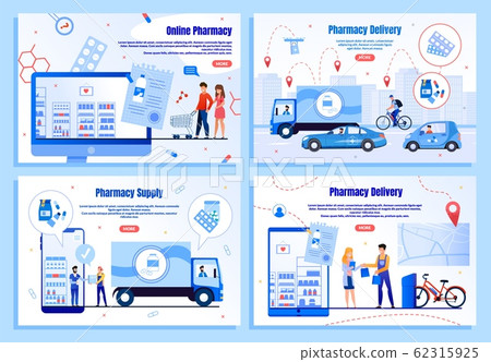 Modern Pharmacy Delivery Services Vector Web Pages 62315925