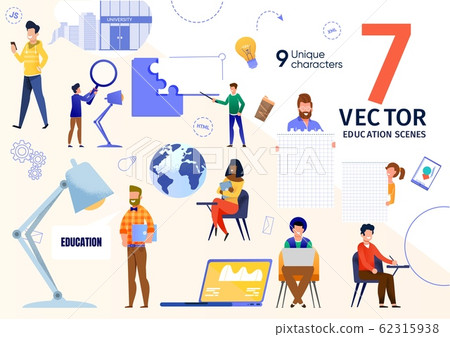 University Students Learning Vector Scenes Set 62315938