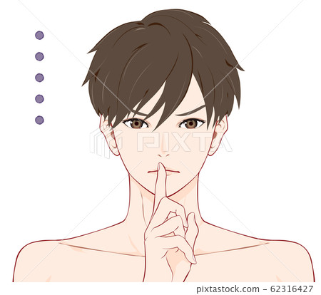 一個裸露皮膚的男人尋求沉默 62316427