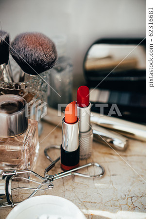 Real professional makeup tools and acessories, brushes and lipsticks Real professional makeup tools and acessories, brushes and lipsticks 62316681