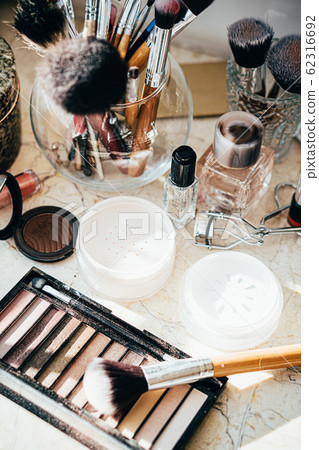 Real professional makeup tools and acessories, brushes and lipsticks Real professional makeup tools and acessories, brushes and lipsticks 62316692