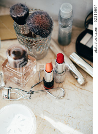 Real professional makeup tools and acessories, brushes and lipsticks Real professional makeup tools and acessories, brushes and lipsticks 62316694