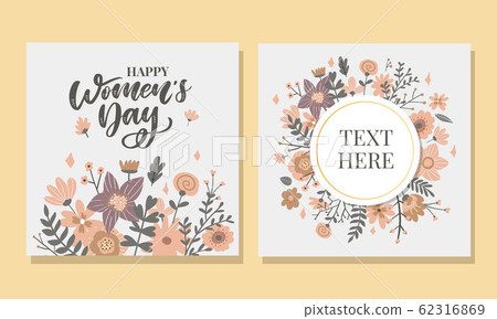 8 march. Happy Woman's Day Vector congratulation 8 march. Happy Woman's Day Vector congratulation 62316869