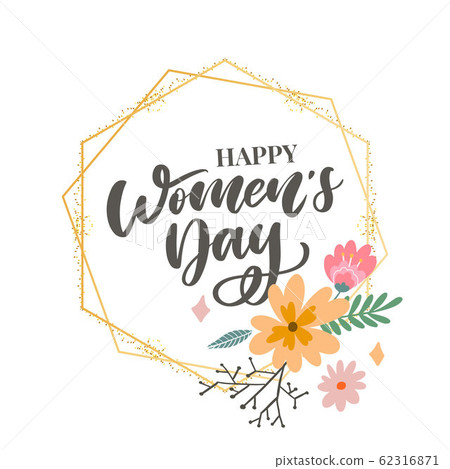 8 march. Happy Woman's Day Vector congratulation 8 march. Happy Woman's Day Vector congratulation 62316871