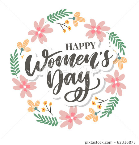 8 march. Happy Woman's Day Vector congratulation 8 march. Happy Woman's Day Vector congratulation 62316873