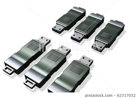 USB存儲器（3DCG：白色背景） 62317032
