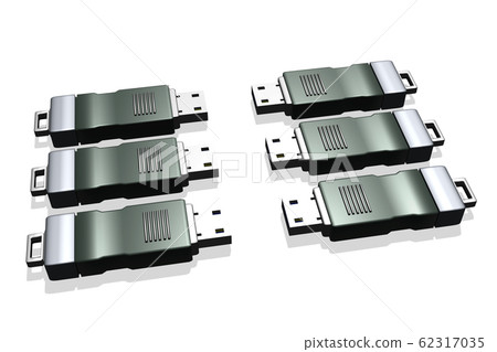 USB memory (3DCG: white background) 62317035