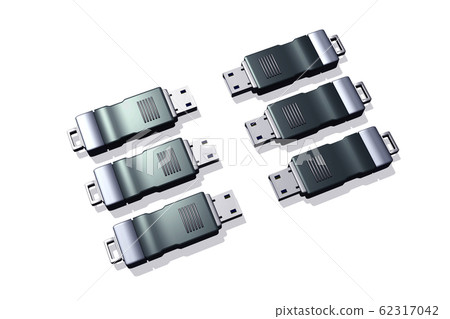 USB memory (3DCG: white background) 62317042