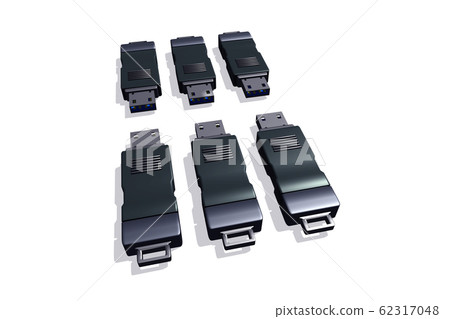 USB memory (3DCG: white background) USB memory (3DCG: white background) 62317048