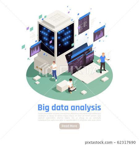 Big Data Analysis Isometric Composition          62317690