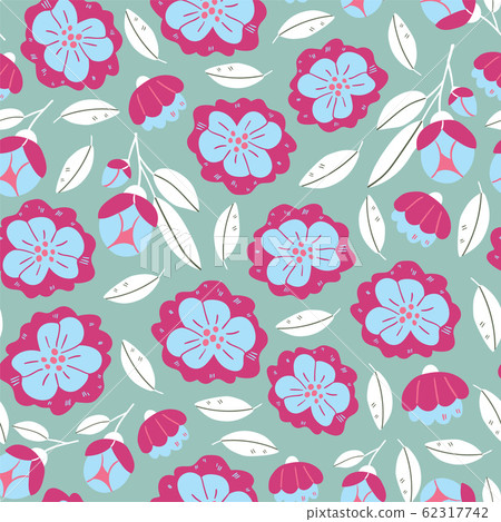 Square banner with spring flowers in bloom Square banner with spring flowers in bloom 62317742